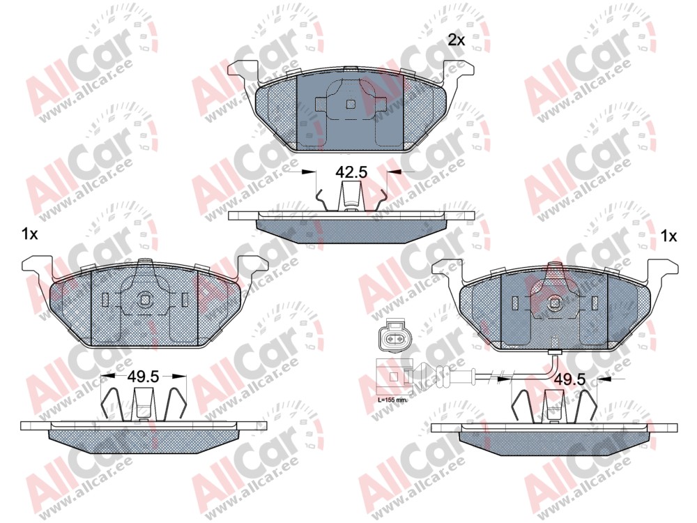 Brake pads - AC-1687883 - S70-0010 | OE: 180698151A